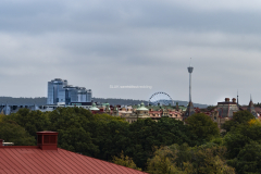 Här syns Liseberg och Gothia Tower från Kungshöjd.