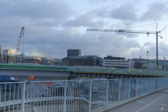 Här syns Hisingsbron och i bakgrunden centrala Göteborg mot stationen.