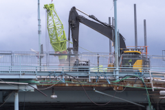 Nu rivs Göaälvbron! Bilden är tagen från Lilla Bommen.