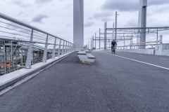 Den östra gång- och cykelvägen är nu klar på Hisingsbron.