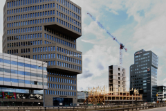 Nya byggnader byggs utmed E45/Andrégatan i Masthugget.