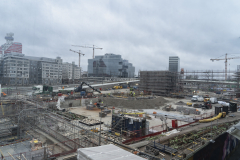 Nya byggnader byggs ovan Västlänken.
