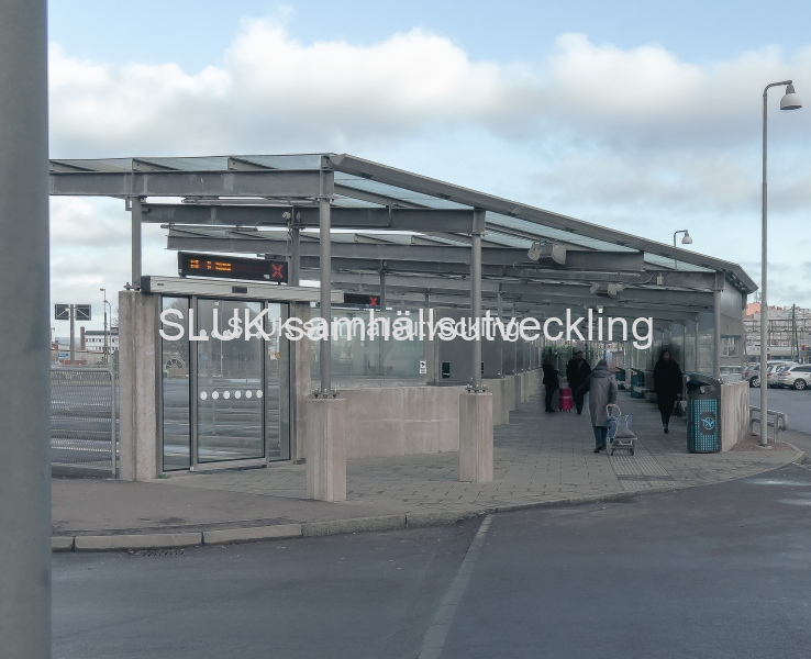 Bussterminal vid Nils Ericson Platsen före rivning, mars 2017