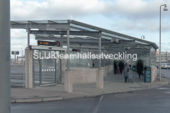 Bussterminal vid Nils Ericson Platsen före rivning, mars 2017