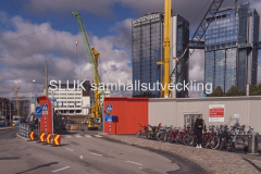 Korsvägen kommer att bli en knutpunkt för kollektivtrafiken och här pågår arbeten för Västlänken