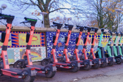Elcyklar vid Saluhallen i Göteborg