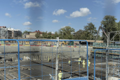 Här pågår armering för Haga station.