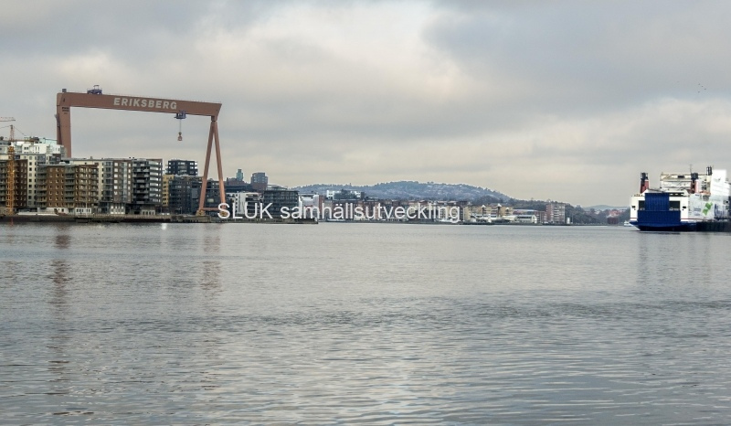 Eriksberg visas från Klippan år 2017