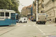 Spårvagnar, bussar, bilister trängs
