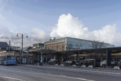 Ovanför Centralhuset, i anslutning till stationen finns hotellet First Class. Hotellet byggdes 2004, samtidigt som man renoverade  och byggde om stationen.