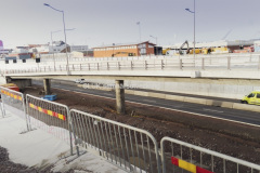 Ny körbana i nordlig riktning i Gullbergsvass.