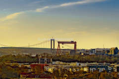 Vy mot Älvsborgsbron, från Keillers park den 19 januari 2020.