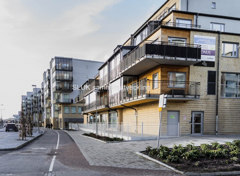Den så kallade Partillebo Hallen med ett antal lägenheter är färdigbyggd sedan våren 2019.