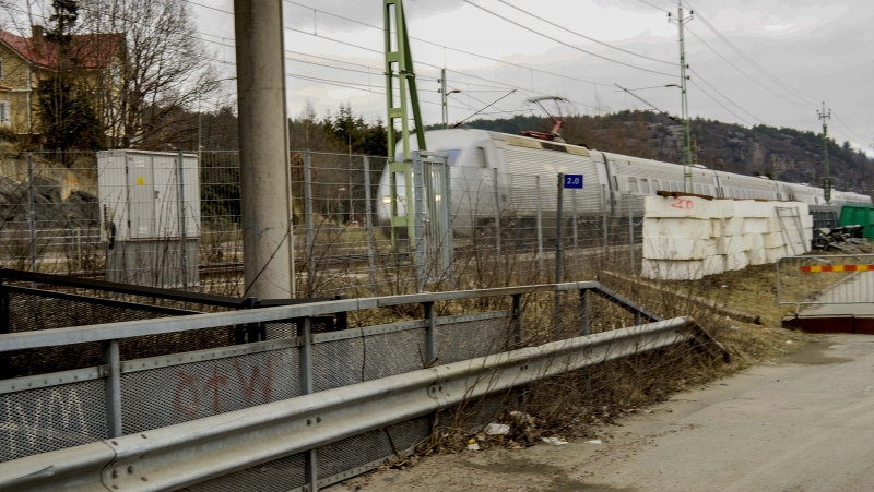 X2000  passerar Partille station år 2017