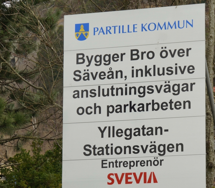 Skylt Yllegatan år 2017