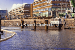 Vy över den avstängda Rosenlundsbron