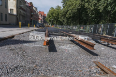 Spårvagnstrafiken har ändrade körvägar från 1 juni till den 27 september.